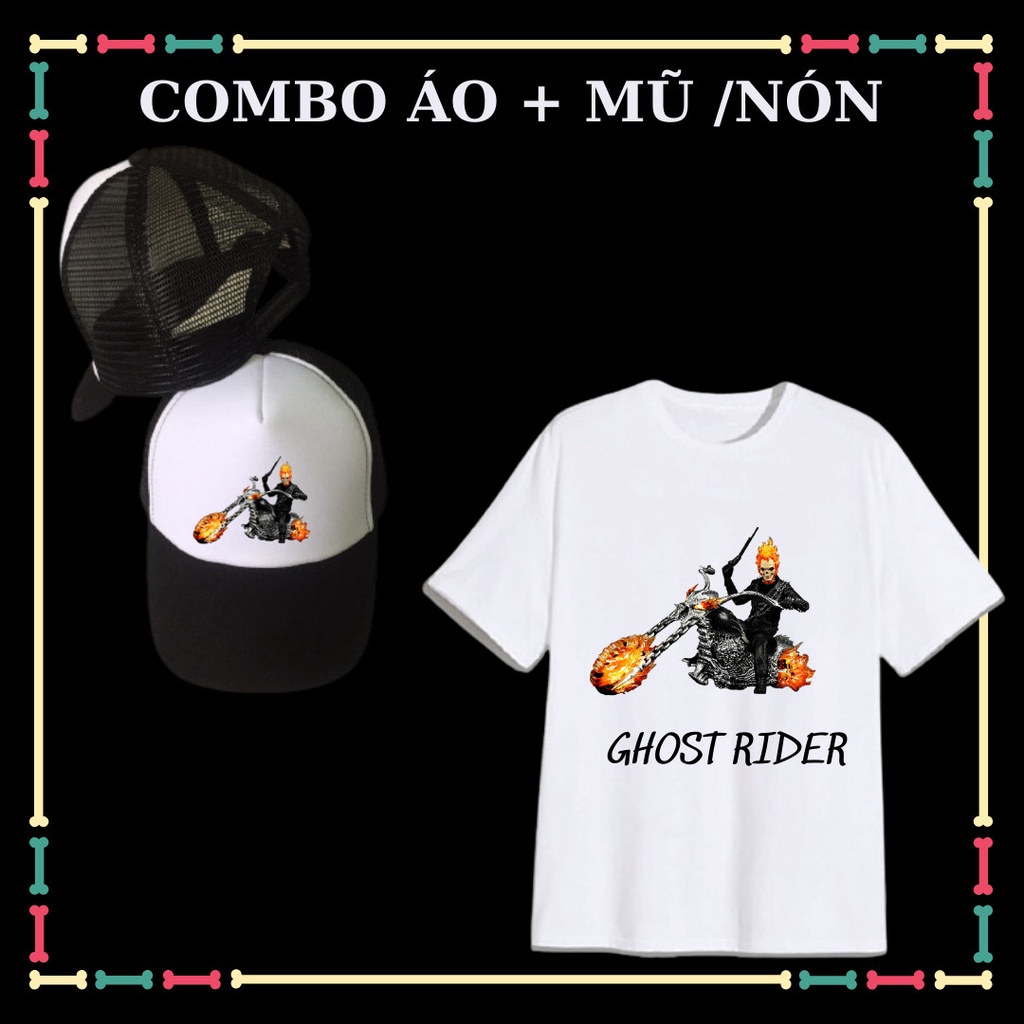 Combo Áo + Nón in hình Ma Tốc độ  cho bé trai, bé gái (Từ 10kg đến 90Kg , đủ size áo)