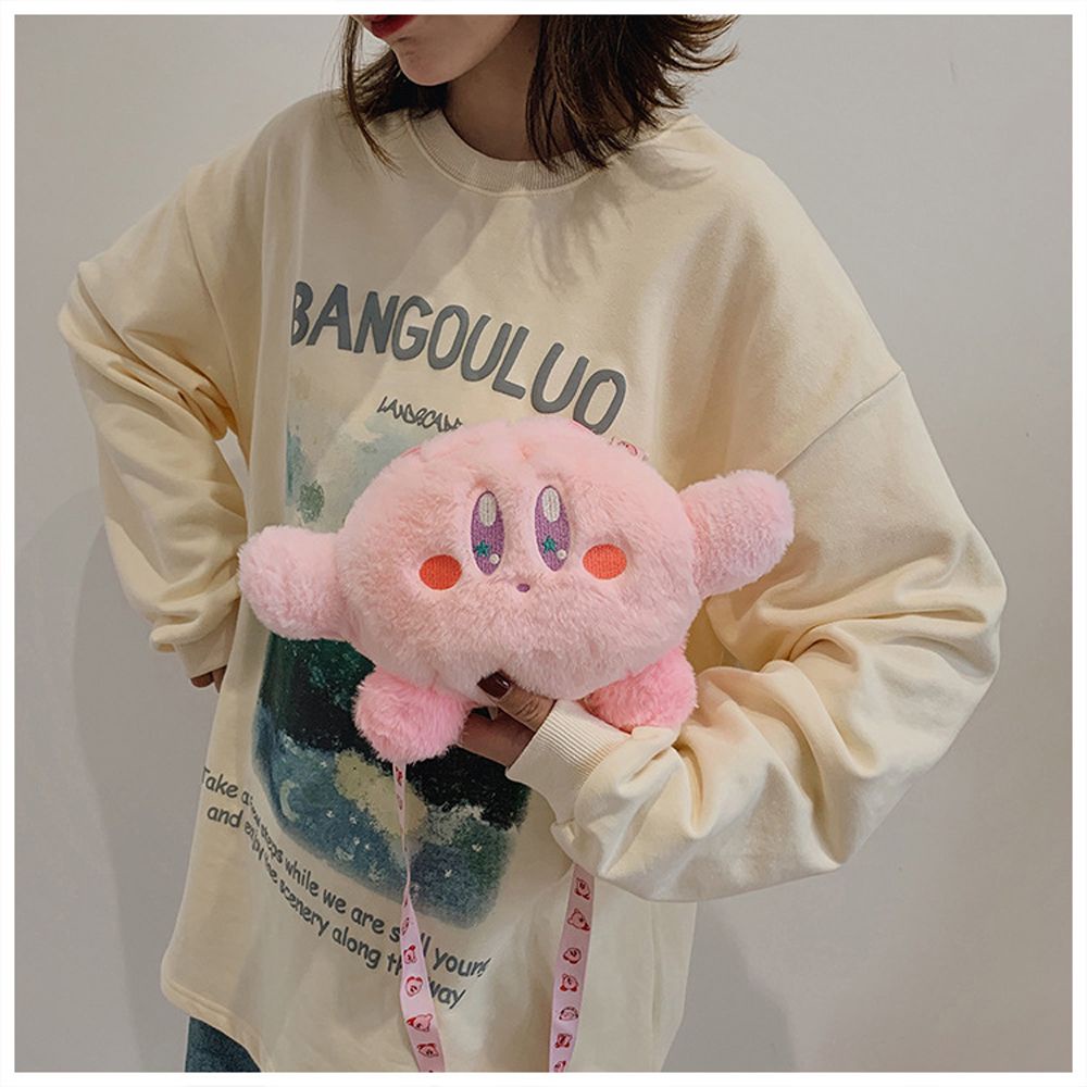 Túi đeo chéo nữ hình thú nhồi bông Kirby dễ thương