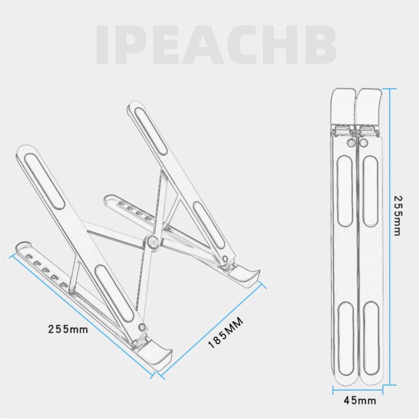 Giá đỡ Laptop , Giá kê MacBook,chất liệu bằng nhôm,có thể điều chỉnh độ cao,chống mỏi cổ, dễ gấp gọn,đế tản nhiệt laptop