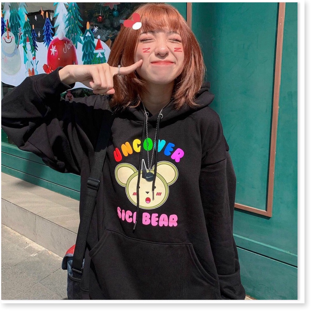 Áo hoodies mặt gấu form rộng to y hình XỊN XÒ , HOT HÈ 2021 THỜI TRANG LANA FASHION