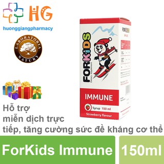 [Kèm Quà Tặng] ForKids Immune - Tăng cường sức đề kháng cho bé, hết ốm vặt, phòng ngừa các bệnh đường hô hấp (Lọ 150ml)