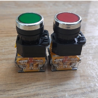 Nút nhấn giữ LA38 T11 phi 22 màu xanh màu đỏ nút nhấn tự giữ