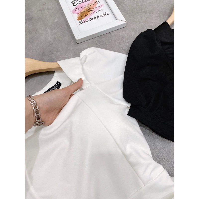 [Siêu Hot] Váy Body Tay Phồng Cổ Vuông 2 Màu , Đầm Ôm Nhúm Tay Cộc Sang Chảnh Có Ảnh Thật Kèm Video | BigBuy360 - bigbuy360.vn
