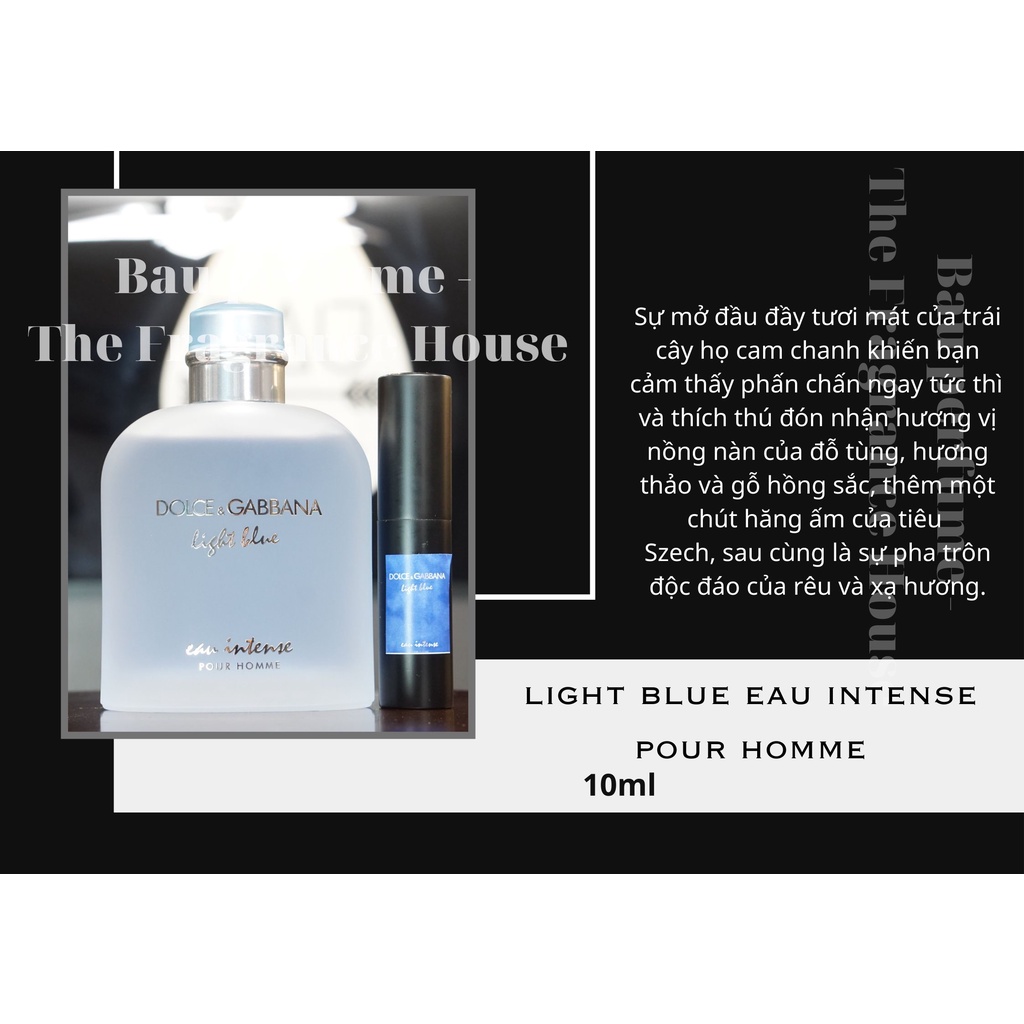mẫu thử DG light blue eau intense pour homme 10ml