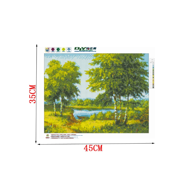 Tranh Thêu Chữ Thập Đính Đá Kim Cương 5D DIY Hình Vẽ Phong Cảnh