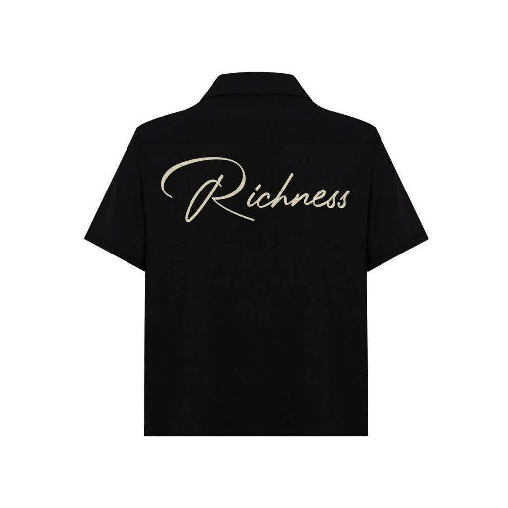 Áo Sơ Mi RICHNESS BOWLING SHIRT Unisex - Màu Đen Phối