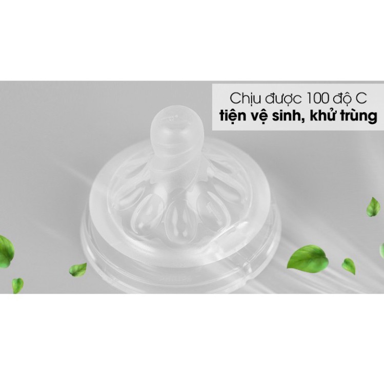 Núm ti silicone Philips Avent Natural cho trẻ sơ sinh (Vỉ 2 núm)