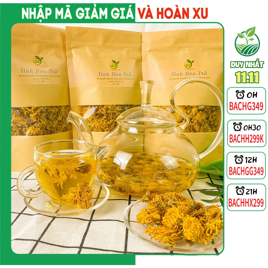 Trà hoa cúc vàng gói 100g - Ngăn ngừa cao huyết áp (tặng trà hoa cúc đường phèn khi mua từ 200g) - Bách Hóa Xanh