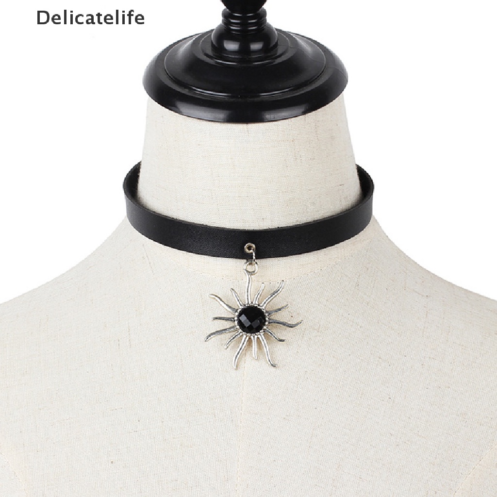 Vòng cổ choker bằng da PU phong cách punk gothic