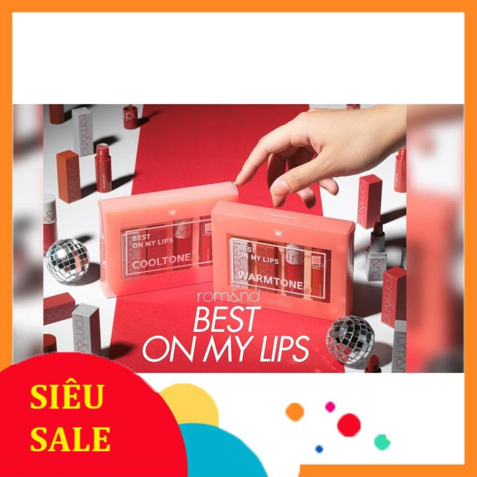 FreeShip Giá Sốc -  Set son Romand Limited Edition Best On My Lips Mini Lip Kit 4 cây