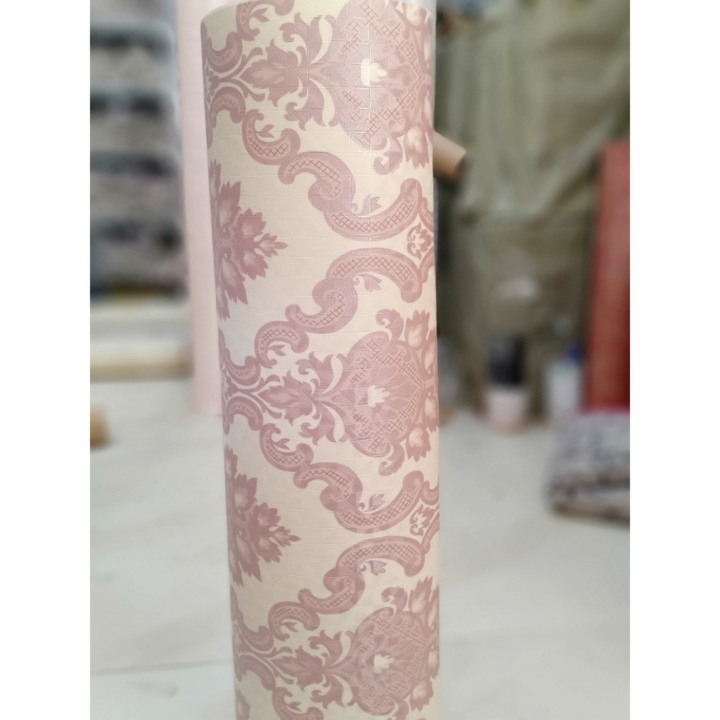 Decal giấy dán tường hoa văn hiện đại khổ 60cm keo sẵn giấy dày