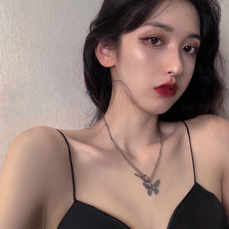 Dây Chuyền Mặt Hình Bướm 22328 Phong Cách ins Cá Tính