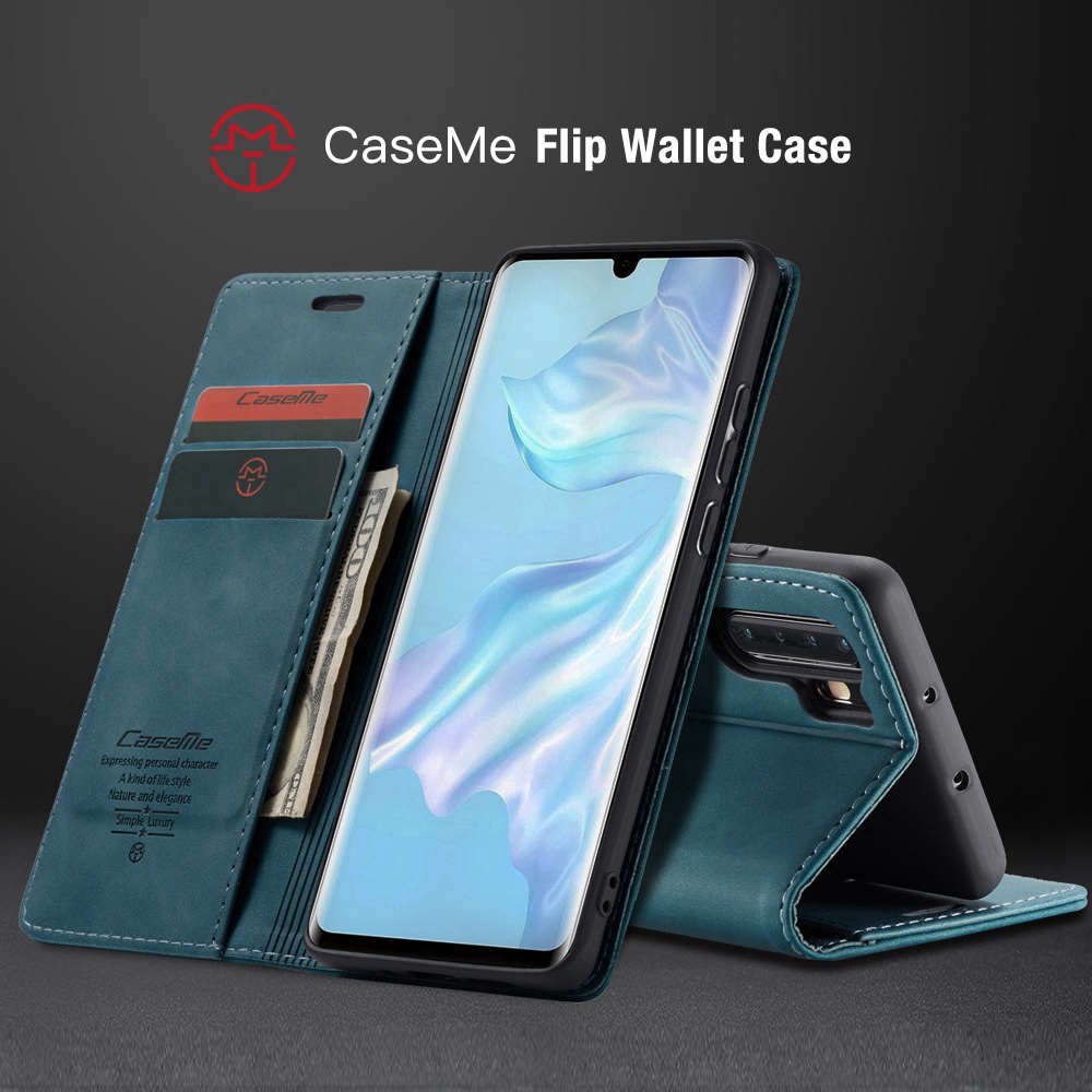 Ốp Điện Thoại Silicone Da PU Caseme Chính Hãng Kiểu Ví Lật Có Ngăn Đựng Thẻ Cho Huawei P30 / P30 Pro