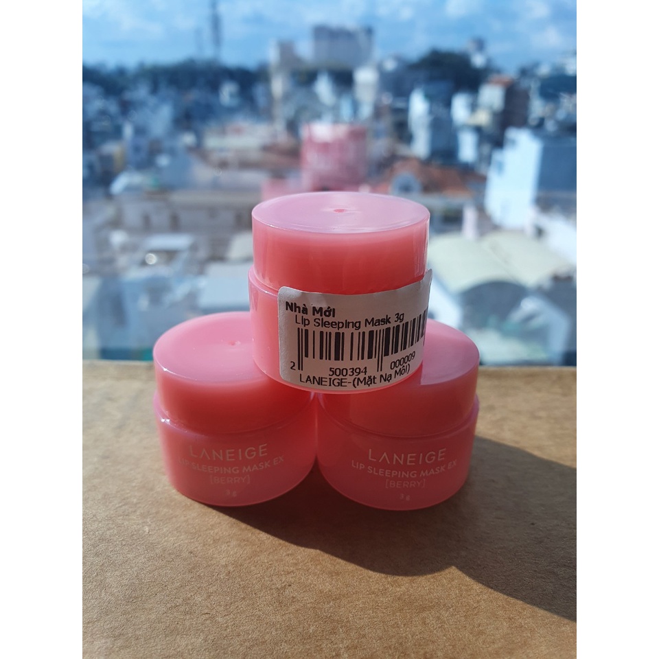 Dưỡng môi Laneige Lip Sleeping Mask Berry 3g - dạng mini - hồng