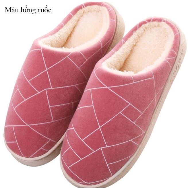 DÉP LÔNG UNISEX ULZZANG ĐẾ CAO SU CAO CẤP ĐƯỜNG THẲNG GIAO SANG TRỌNG