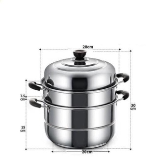 NỒI HẤP 3 TẦNG INOX