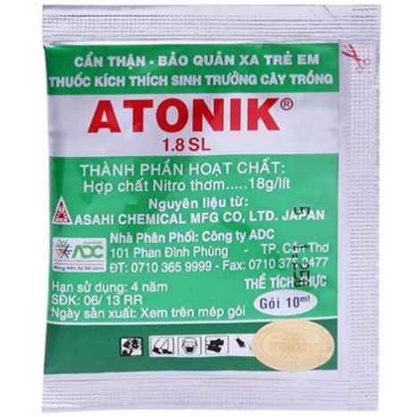 ATONIK 1.8SL gói 10ml - Thuốc kích thích sinh trưởng cây trồng và hoa kiểng