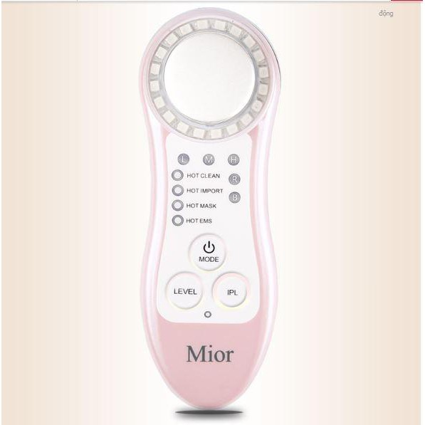 Máy làm đẹp trẻ hóa da massage nóng, ánh sáng, EMS Mior R8