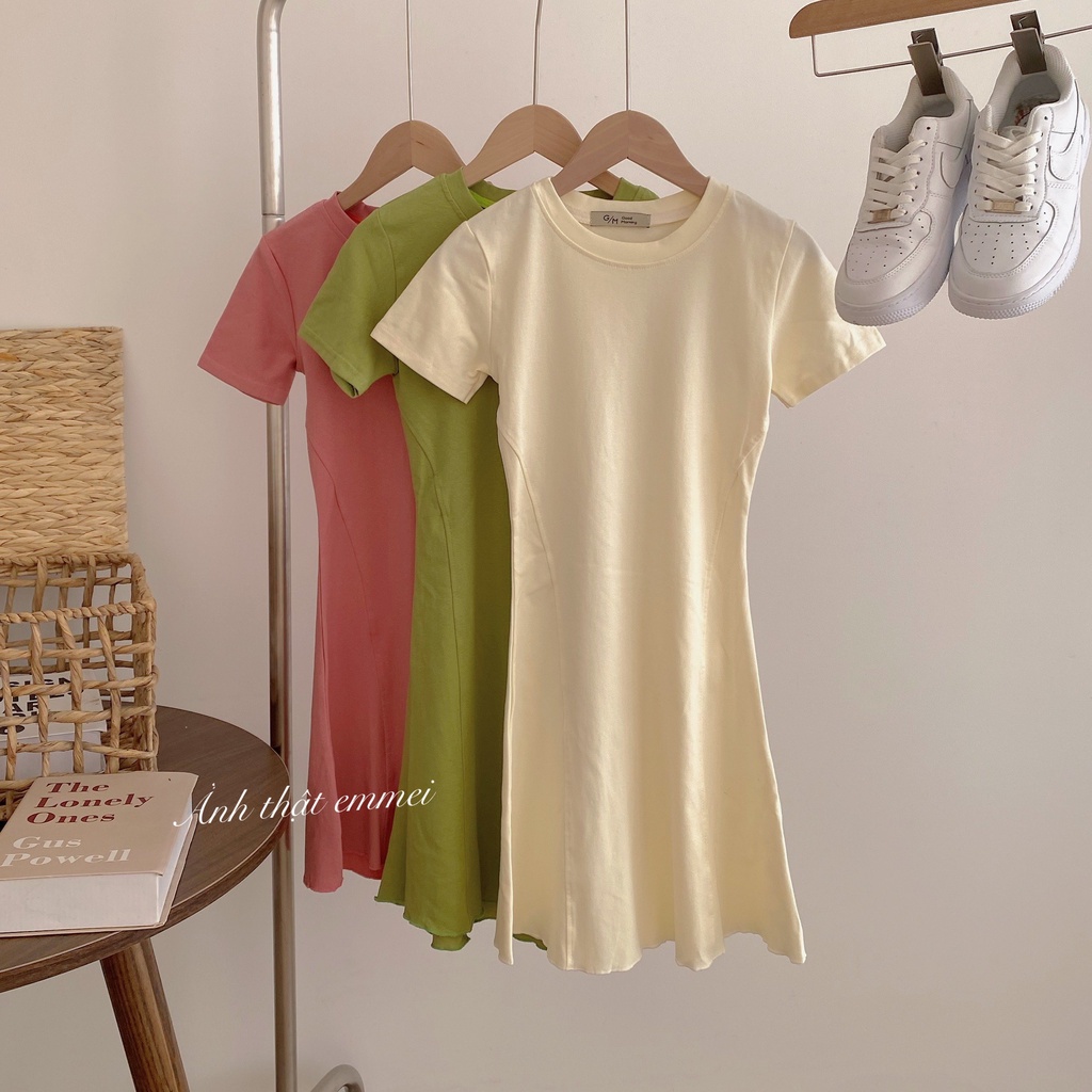 Váy body sexy, đầm ôm sát thun gân cá tính Emmei - v123