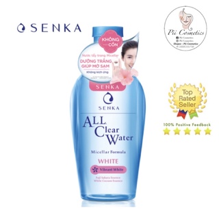 Nước tẩy trang Senka Micellar Dưỡng Trắng All Clear Water Micellar Formual White 230ml