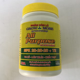 Phân bón lá grow more 20-20-20 + te