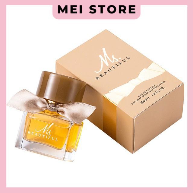 Nước Hoa Ms.Beautiful Nắp Nơ Hương Thơm Nhẹ Nhàng Lâu Trôi Tự Nhiên Cho Nữ 30ml
