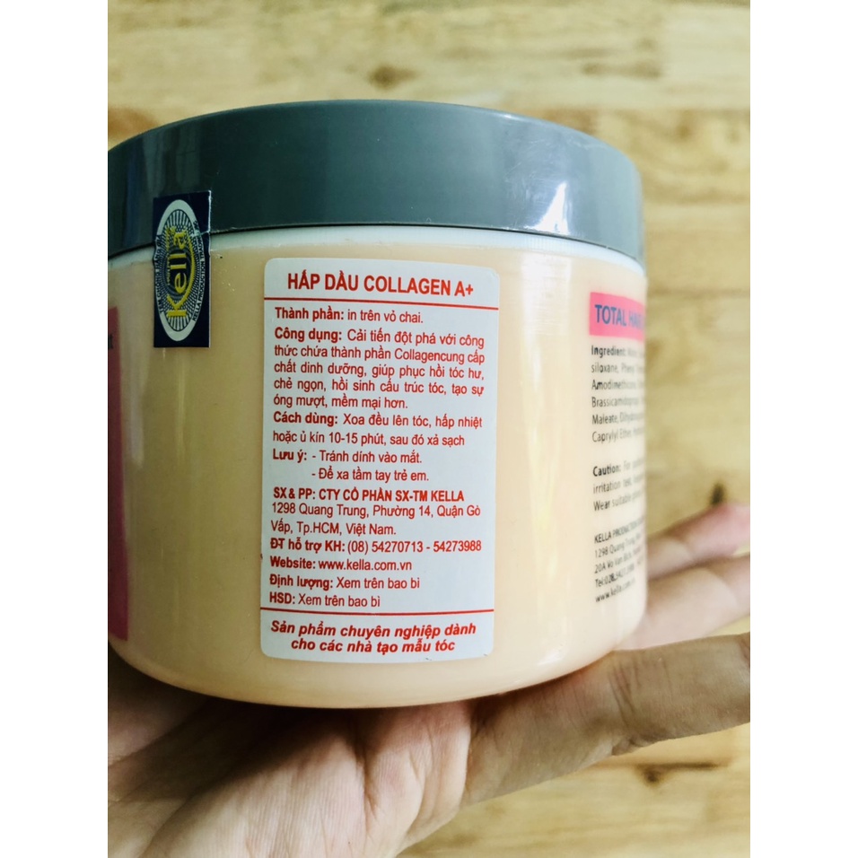 Bộ Dưỡng Tóc Hấp Ủ Tóc Và Xịt Dưỡng Collagen Kella A+ - HÀNG CHÍNH HÃNG CÔNG TY