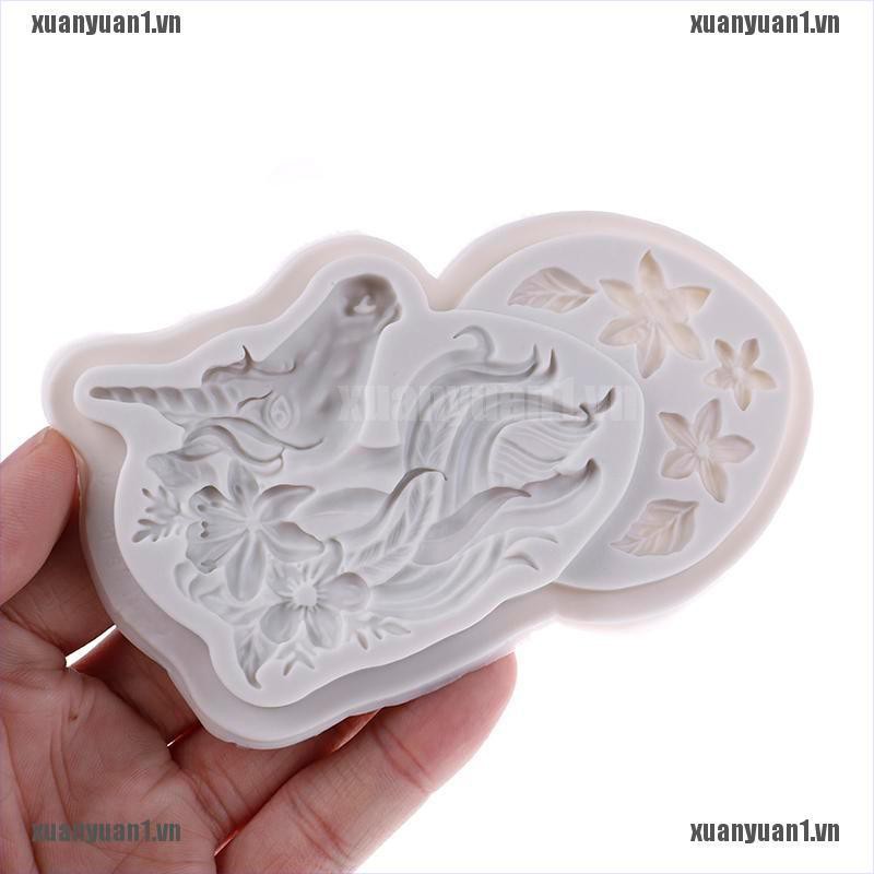 [XUANYUAN1] Khuôn silicone Làm Bánh / Sô Cô La / Kẹo Đường Hình Con Ngựa