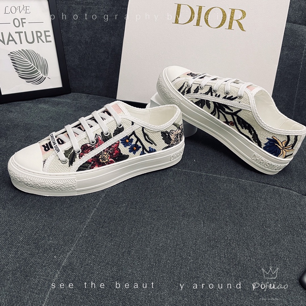 Giày Thể Thao Vải Cotton Thêu Họa Tiết Nghệ Thuật Thời Trang 2022