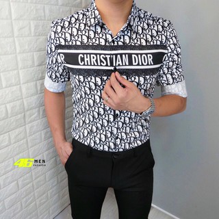 Áo sơ mi nam tay dài cao cấp,DIOR họa tiết cực đẹp MFM061