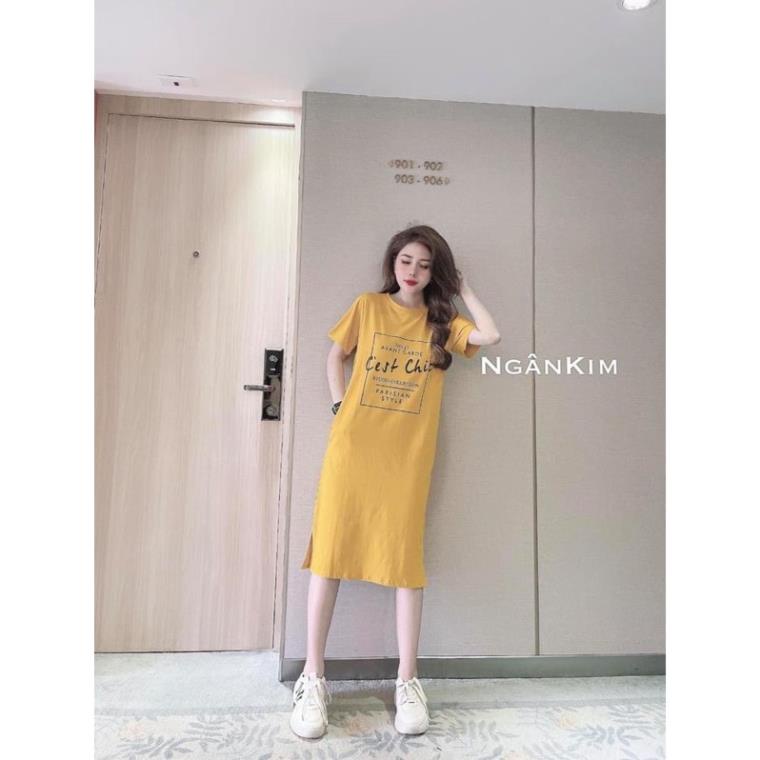 Váy suông Đầm suông Chất cotton CEST CHIC from rộng dáng dài