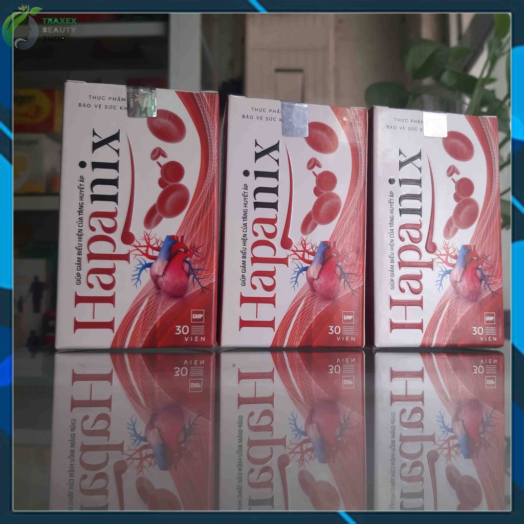 VIÊN UỐNG HAPANIX - Ổn Định Huyết Áp Cải Thiện Mỡ Máu Ngăn Ngừa Đột Quỵ - CHÍNH HÃNG HỘP 30 VIÊN