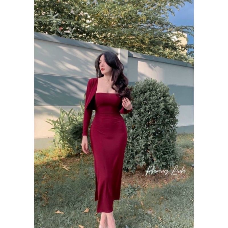 SET ĐẦM BODY XẺ TÀ KÈM KHOÁT SIÊU XINH