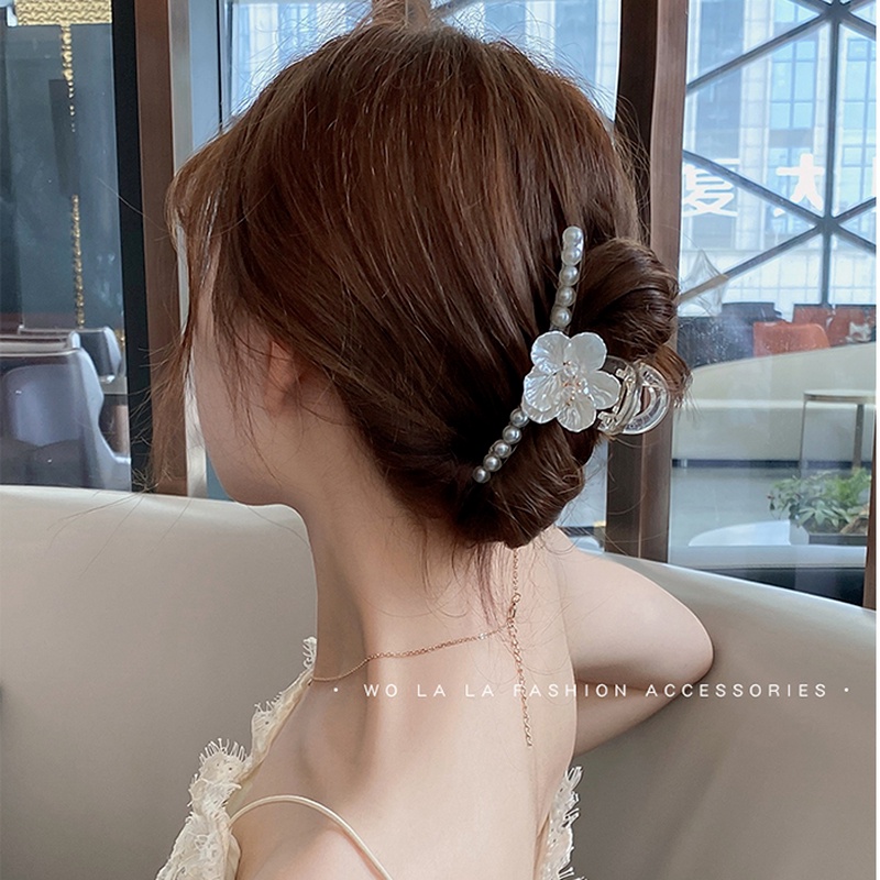 Kẹp tóc trong suốt thiết kế thanh lịch thời trang Hàn Quốc