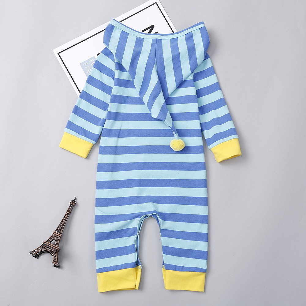 🧨 Yoyosow 🧨 Áo Liền Quần Họa Tiết Kẻ Sọc Thoải Mái Thời Trang Mùa Thu Cho Bé Trai 0-2 Tuổi | BigBuy360 - bigbuy360.vn