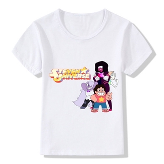 Áo thun in logo hoạt hình steven universe vui nhộn thời trang mùa hè cho bé