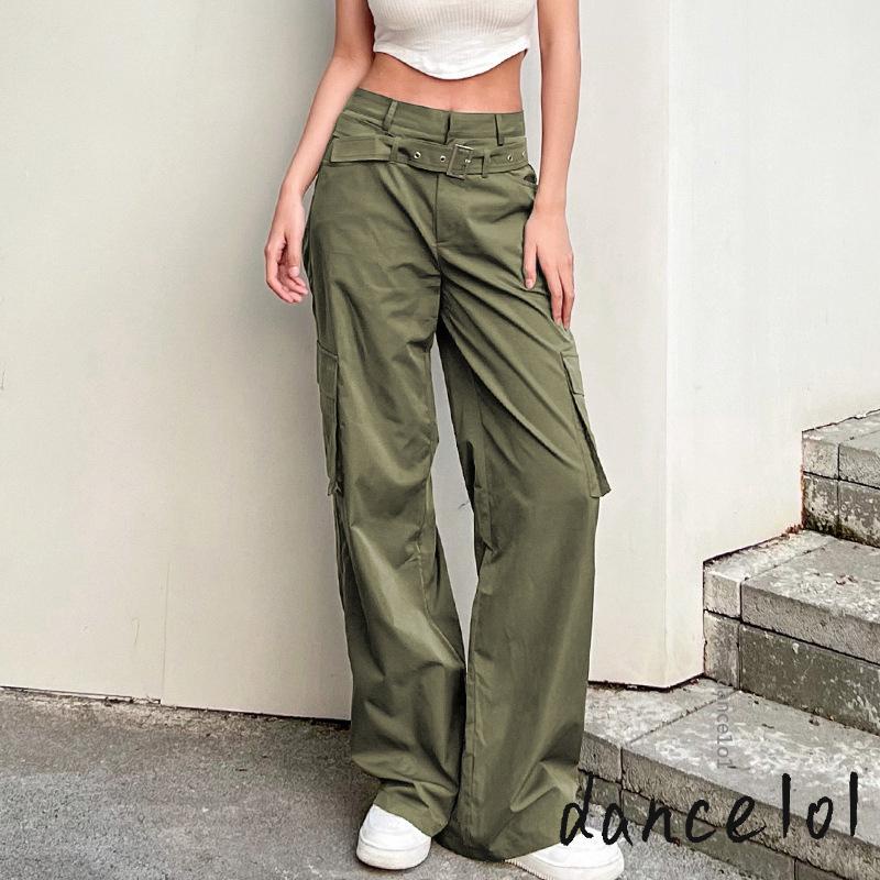 Quần Dài Eo Cao Màu Trơn Phối Túi 1O1 Thời Trang Cho Nữ