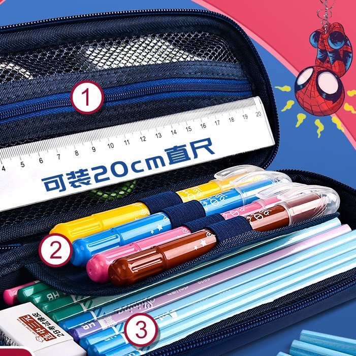 Hộp Bút Marvel 3D Nổi Chính Hãng UME Chống Nước Chống Bẩn Hình Siêu Nhân Cực Hot