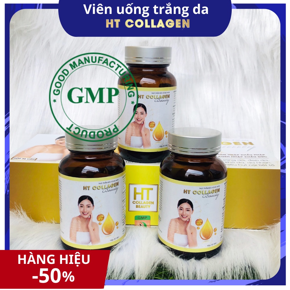 Viên uống trắng da Glutathione - Viên uống đẹp da, căng mịn da hãng HT Collagen