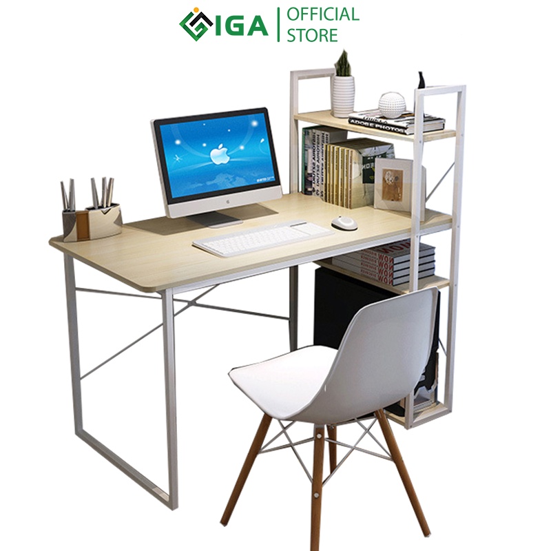 Bàn làm việc thông minh có kệ sách chính hãng IGA GM12 / GM09