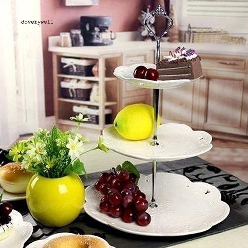 3 Tier Hardware Crown Cake Plate Stand Handle Fitting Wedding Party Table Decor