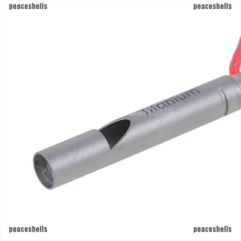 1 Còi Thổi Bằng Titan Siêu Nhẹ Kèm Dây Di Động Tiện Dụng Mang Theo Cắm Trại