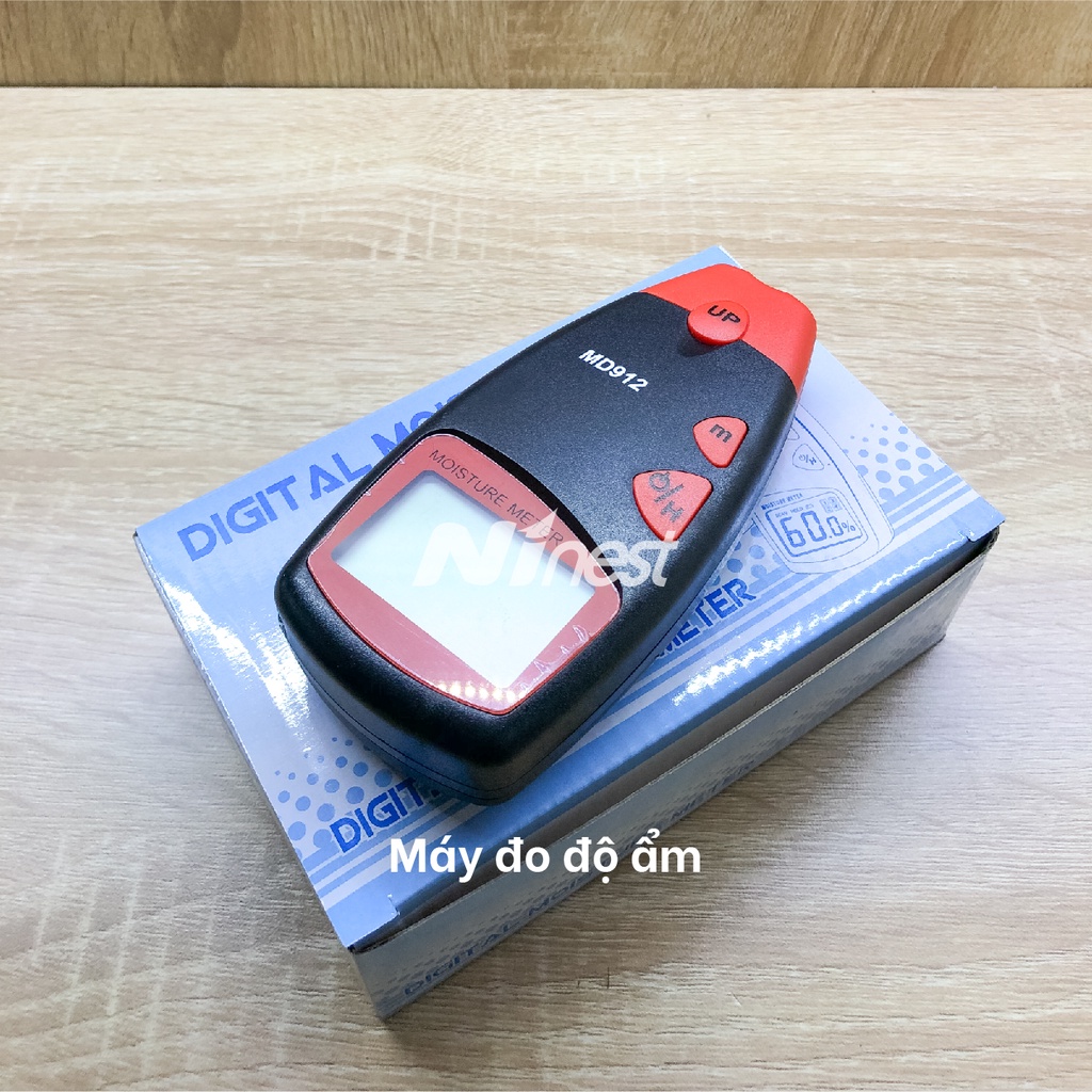 Máy đo độ ẩm gỗ, tổ yến cầm tay MD912, màn hình hiển thị LCD