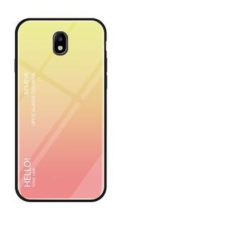 Ốp điện thoại cường lực màu sắc tuyến tính cho Samsung Galaxy J3 Pro 2017