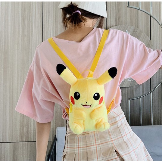 Pokémon Detective Pikachu backpack cartoon high-definition printing student school bag children's school gift large-capacity breathable bag children's gift girl portable satchel