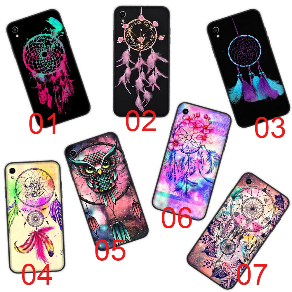 Ốp điện thoại mềm màu đen Dream Catcher Design VIVO Y91 Y91C Y93 Y95 Y11 Y12 Y17