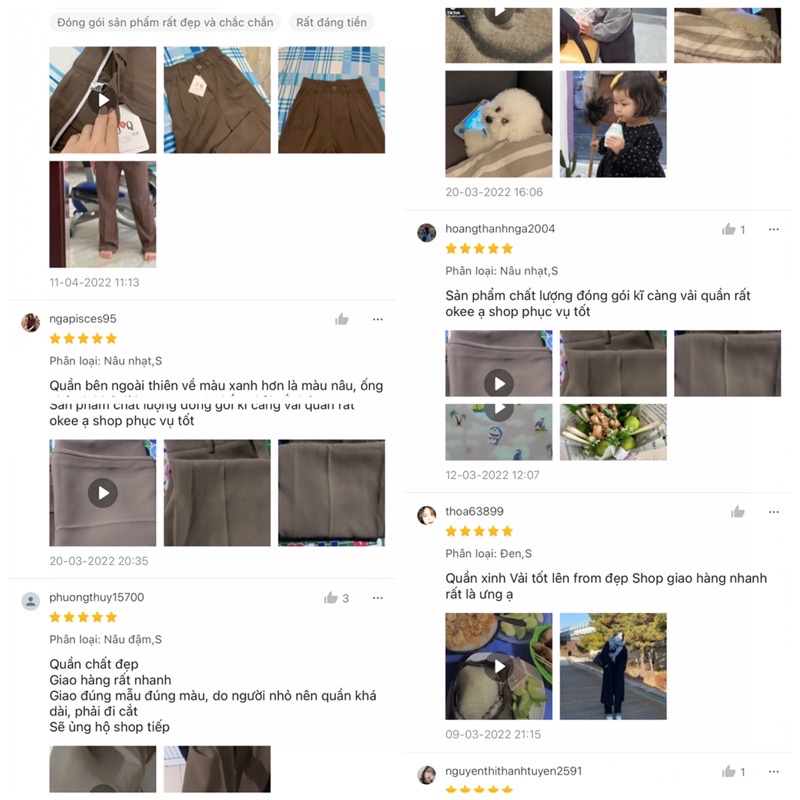 Quần suông vải cúc thẳng quốc dân siêu hot