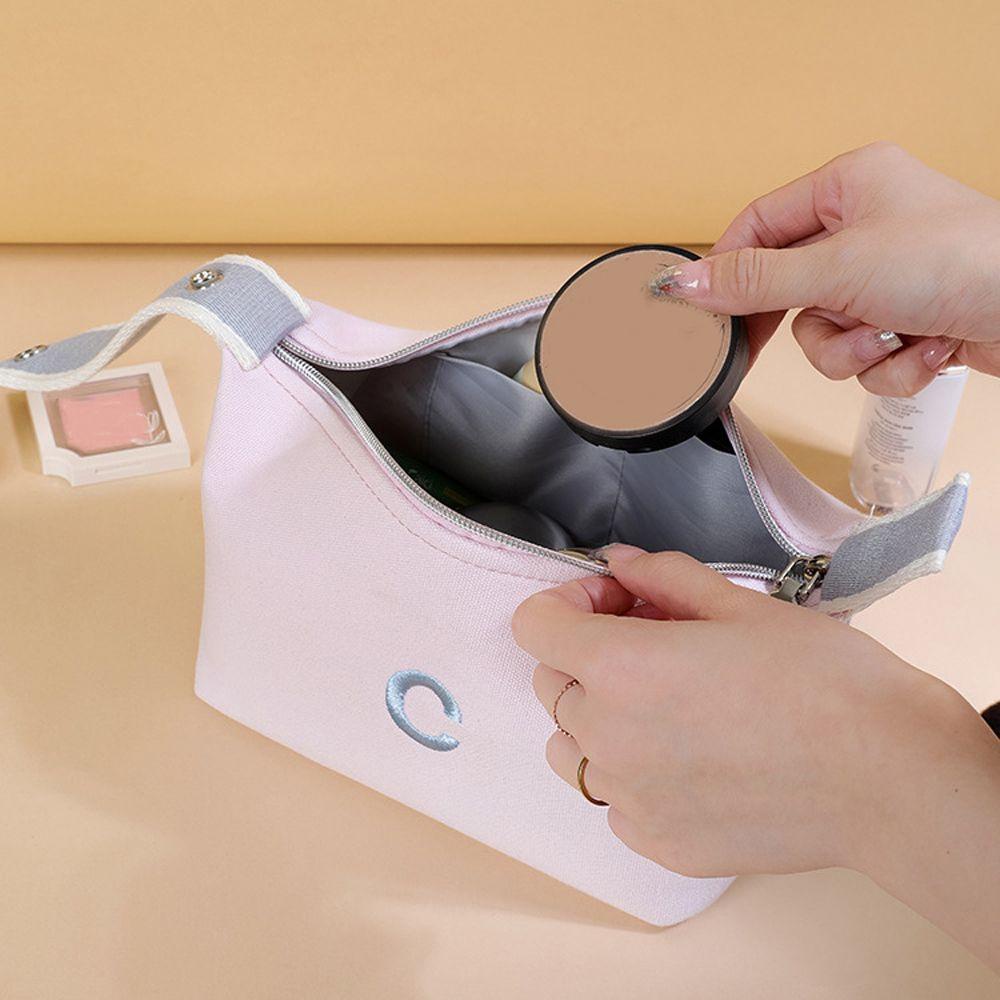 Túi Đựng Mỹ Phẩm Cầm Tay Lấp Lánh Thanh Lịch Sức Chứa Lớn In Chữ C Cho Nữ