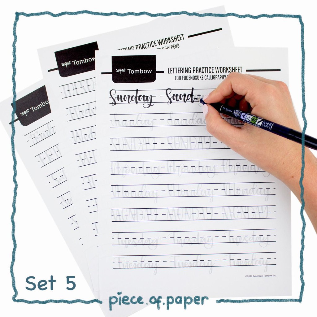 Combo 7 Bộ Luyện Chữ Calligraphy Tombow