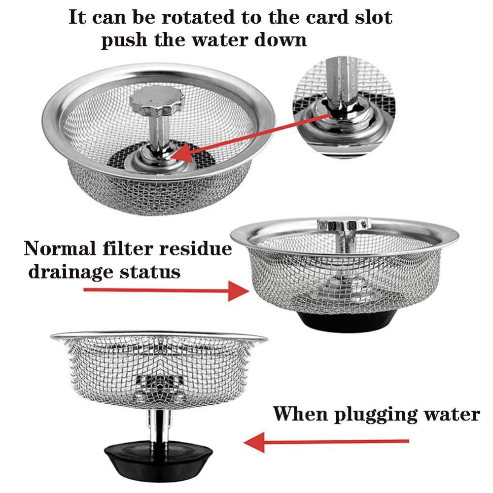 Lưới Lọc Bằng Thép Không Gỉ Chống Tắc Nghẽn Cho Bồn Rửa Nhà Bếp / Phòng Tắm